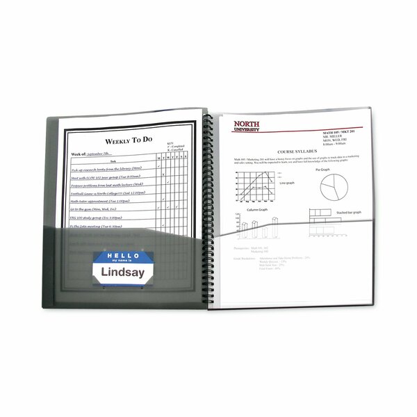 C-Line Products Eight-Pocket Portfolio, Polypropylene, 8 1/2 x 11, Smoke CLI33081